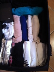 to save space, i roll shirts