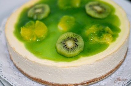 fresh kiwi and lemon topping