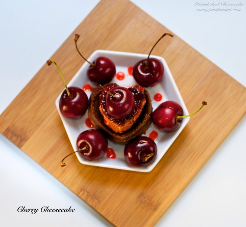 Chocolate with avocado cheesecake and cherries