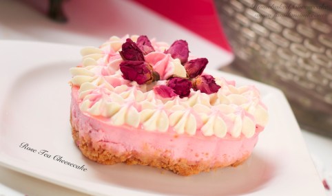 whipping cream with rose syrup