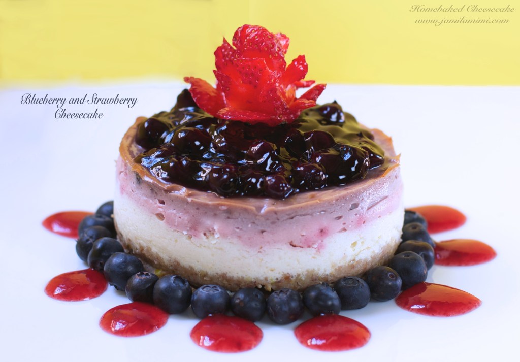 Blueberry -Strawberry Cheesecake