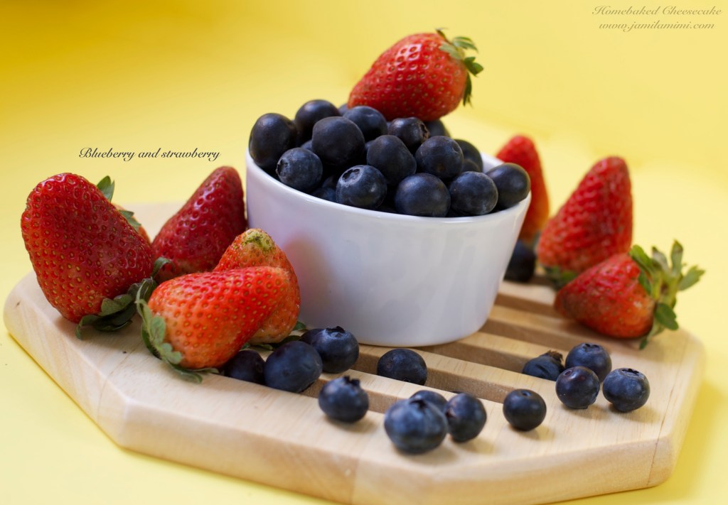 fresh strawberries and blueberries