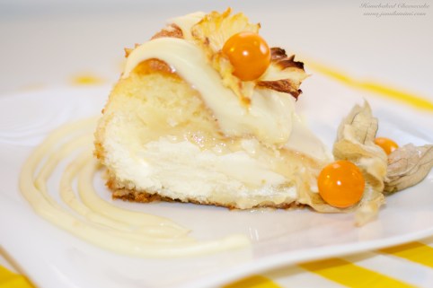 white chocolate,dried pineapple and physalis